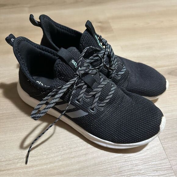 adidas Black cloudfoam Lightweight Walking Sneakers Size  7.‎ 5 130091671 - Picture 1 of 10